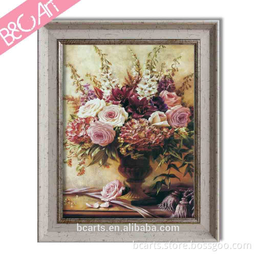 Modern picture for living room beautiful printing flower vase elegant flowers canvas painting